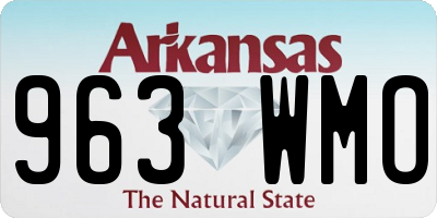 AR license plate 963WMO