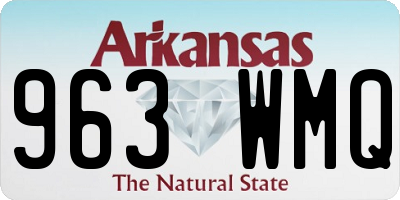 AR license plate 963WMQ