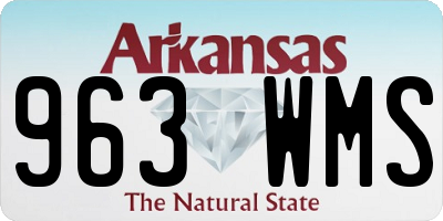 AR license plate 963WMS