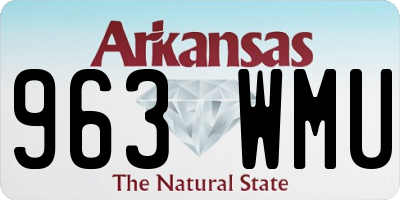 AR license plate 963WMU