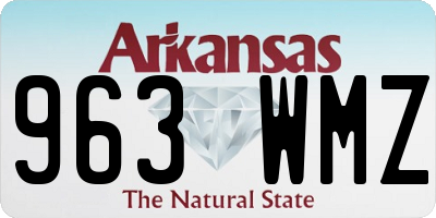 AR license plate 963WMZ