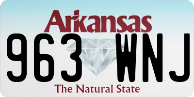 AR license plate 963WNJ