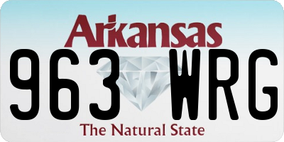 AR license plate 963WRG