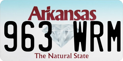 AR license plate 963WRM