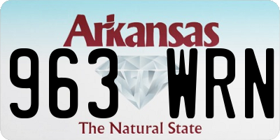 AR license plate 963WRN