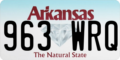 AR license plate 963WRQ