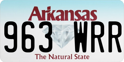 AR license plate 963WRR
