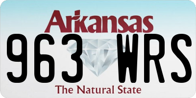 AR license plate 963WRS