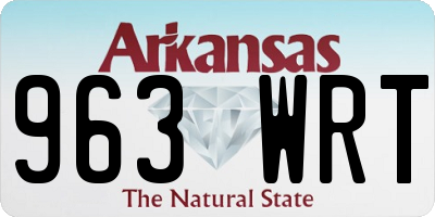 AR license plate 963WRT