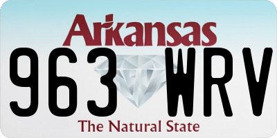 AR license plate 963WRV