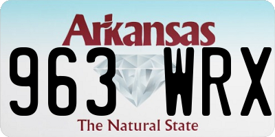 AR license plate 963WRX