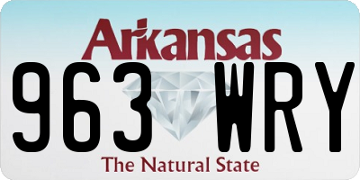 AR license plate 963WRY