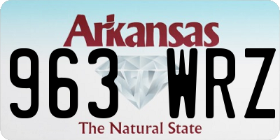 AR license plate 963WRZ
