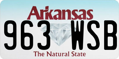 AR license plate 963WSB