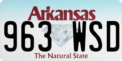 AR license plate 963WSD