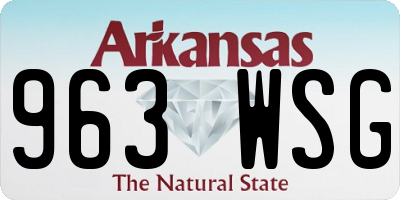 AR license plate 963WSG