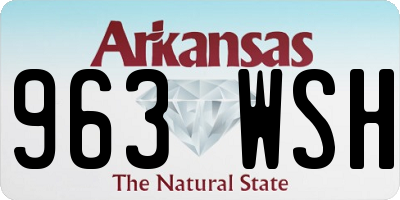 AR license plate 963WSH