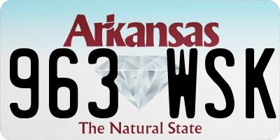 AR license plate 963WSK