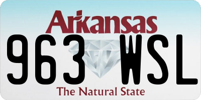 AR license plate 963WSL