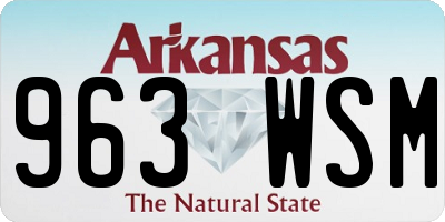 AR license plate 963WSM