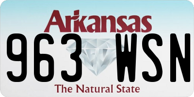 AR license plate 963WSN