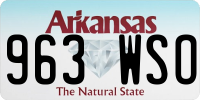 AR license plate 963WSO