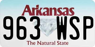 AR license plate 963WSP