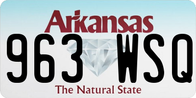 AR license plate 963WSQ