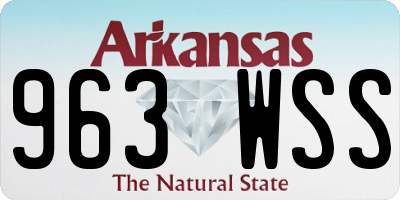 AR license plate 963WSS