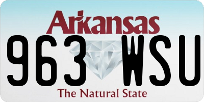 AR license plate 963WSU