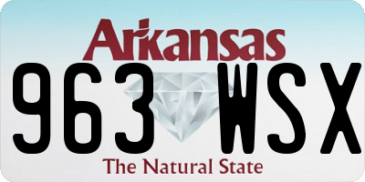 AR license plate 963WSX