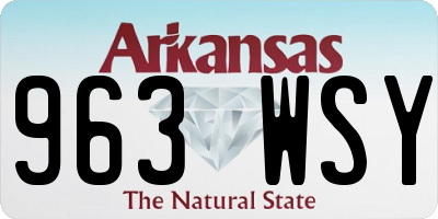 AR license plate 963WSY