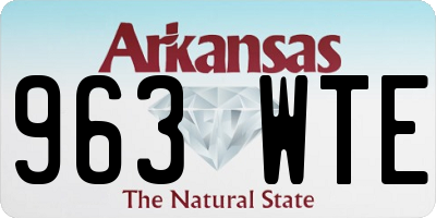 AR license plate 963WTE