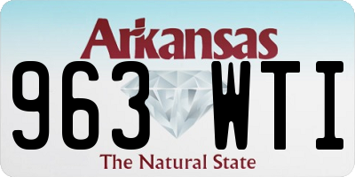 AR license plate 963WTI