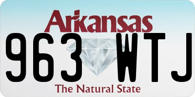 AR license plate 963WTJ