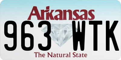 AR license plate 963WTK