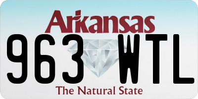AR license plate 963WTL