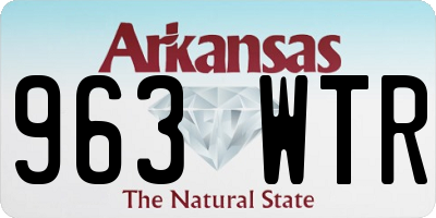 AR license plate 963WTR