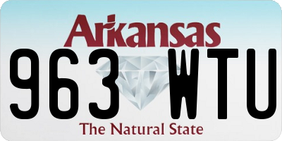 AR license plate 963WTU