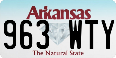 AR license plate 963WTY