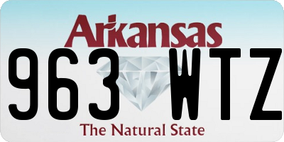 AR license plate 963WTZ