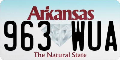AR license plate 963WUA