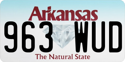 AR license plate 963WUD