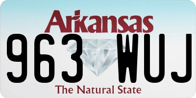 AR license plate 963WUJ