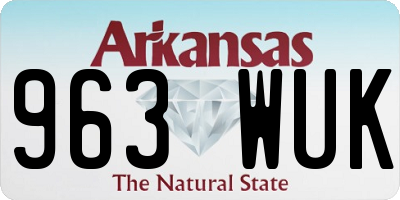 AR license plate 963WUK