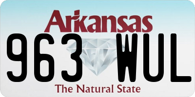 AR license plate 963WUL