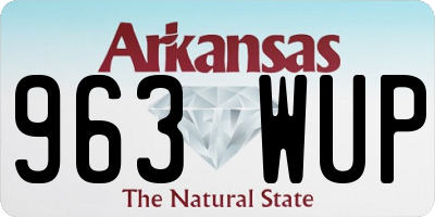 AR license plate 963WUP