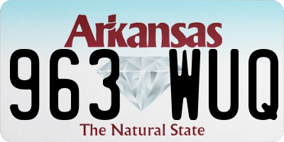 AR license plate 963WUQ