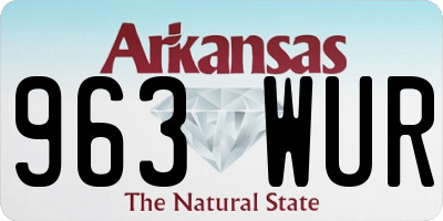 AR license plate 963WUR