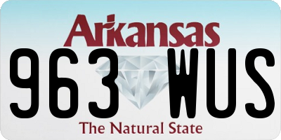 AR license plate 963WUS